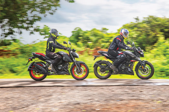 2022 TVS Apache RTR 160 4V vs Bajaj Pulsar N160 comparison